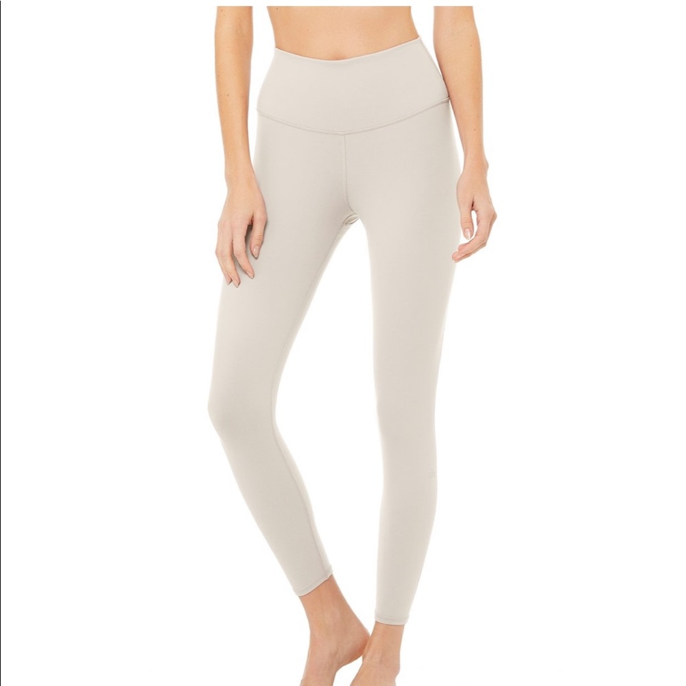 ALO YOGA 7/8 HIGH-WAIST AIRBRUSH BONE LEGGING XS